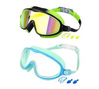 Générique Kids Swim Goggles, Wide View Swimming Glasses, 16.5x6.5cm/6.5x2.56 Inch Anti-Fog Uv Protection Lenses, No-Leak Soft Seal Fit for Boys Girls Toddler Pool Beach Diving Polycarbonate