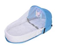 Générique Kids Travel Cot Linen Cotton Breathable Cots with Net