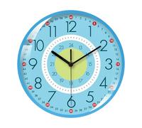 Générique Kids Wall Clock, 10 inch Colorful Clock, ABS Silent Non-Ticking Design, Battery Operated Movement, Easy-to-Read Numbers, Perfect for Classroom Bedroom Children Room Living Room, 25x25cm