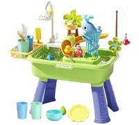 Générique Kids Water Play Table Fishing Toy with Pump Sensory Activity Set