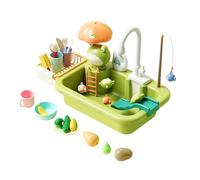 Générique Kids Water Play Table | Outdoor Splash Water Activity Table with Pump Flow System ABS Sensory Toy Set | Backyard Pool Summer Activity Toy for Boys Girls Age 4-8 with 26 Accessories