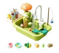 Générique Kids Water Table - 51cm Battery Operated Pump | ABS Backyard Summer Splash Toy, Sensory Water with 26 Accessories for Boys Girls Preschoolers Beach Patio Fun