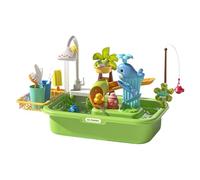 Générique Kids Water Table, Sand Sensory Toy, Interactive Educational Station, Built-in Water Pump, Skill-Building Play Design, for Backyard Beach Outdoor Home Playtime Use, 21.26x11.42x20.87 inches