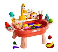 Générique Kids Water Table, Splash, 23.62x12.99x17.32 inches, Interactive Summer Activity Table with Fishing Game, Kitchen Pretend Role Toys for Preschool Daycare Beach Camping Indoor