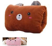 Générique Kids Winter Cartoon Plush Hand Pillow Hand Warmer, Travel Necessities Desk Nap, for Warmer Throw Days Winter Hugging Cushion