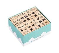 Générique Kids Wooden Stamps, Geometry Animal Stamp Kit, Craft Printing Toy Set, 42 Piece Scrapbook Supplies for Creative Play, Educational Arts and Crafts Tool for Children & Beginners