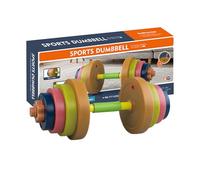 Générique Kids Workout Barbell - Adjustable Weight Lifting Set | 80cm Fitness Toy with 8 Plates, Exercise Equipment for Boys and Girls, Durable PP Body Training Toy for Home Outdoor and Gym Play