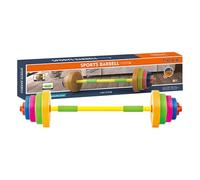 Générique Kids Workout Barbell - Adjustable Weight Lifting Set | 80cm Fitness Toy with 8 Plates, Exercise Equipment for Boys and Girls, Durable PP Body Training Toy for Home Outdoor and Gym Play