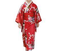Générique Kimono Costume Robe,Robe Traditionnelle En Tissu De Soie À Imprimés Floraux | Ensemble Kimono Cosplay Geisha | Pour De 2 À 10 Ans Anniversaire, Théâtre, Scène Rassemblement, Fête