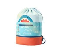 Générique Kinder Pooltasche - Cartoon Strandrucksack | Trocken-Nass-Trennung & Schuhfach | Wasserdicht & Leicht | Polyester & EVA | Ca. 13 × 33 × 39 Cm | Für Schule, Reisen, Sport & Sommerferien
