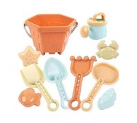Générique Kinder Sandspielzeug Set - 10 teilig mit Eimer Schaufel Harke | Niedliches Bauset | Outdoor Spielzeug für Mädchen AB 1 Jahr Pool Garten Camping Familienausflug