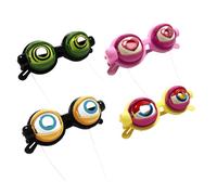 Générique Kinetic Crazy Moving Eyes Glasses with Manual Blink Action,Wacky Winking Novelty Glasses for Costume Parties (Four colors)