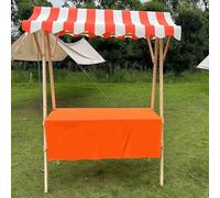 Générique Kiosque Alimentaire Portable d'extérieur, Chariot de marché en Bois pour événements, Stand créatif pour Vendeur de Desserts pour fêtes, Mariages, Anniversaires (Orange, 150 cm/59 po)