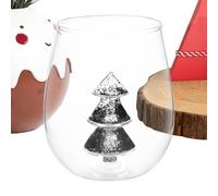 Générique Kippsicheres Getränkeglas - Weihnachtsbaum Weingläser und Trinkbecher, Weihnachtsgläser |Für Tisch Hochzeit Party Feiertag Geburtstag Zuhause Büro Bar Restaurant Tee Milch Saft Wasser