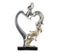 Générique Kiss Sculpture - Resin Character Sculpture, Creative Romantic Abstract Couple Statue, Modern Art Decor | for Living Room Bedroom TV Stand Bookshelf