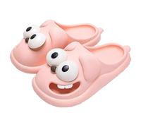 Générique Kissing Slippers, 3D Funny Cute Non-Slip EVA Thick Sole Tongue Big Eyed Dog Sandals, Unisex Cartoon Comfy Slippers (Pink,8-9 Women/7.5-8 Men)