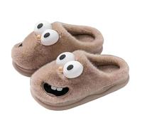 Générique Kissing Slippers, 3D Funny Cute Non-Slip EVA Thick Sole Tongue Big Eyed Dog Slippers, Unisex Cartoon Comfy Slipper (Brown,8-9 Women/7.5-8 Men)