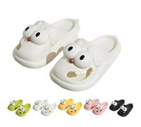 Générique Kissing Slippers, Soulmate Slides, 3D Big Eye Dog for Couples- Cute Cartoon House Shoes, Non-Slip Thick Sole, for Indoor (White,38-39)