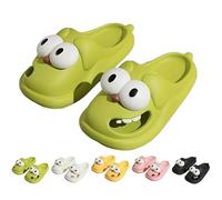 Générique Kissing Slippers, Soulmate Slides, 3D Big Eye Dog for Couples- Cute Cartoon House Shoes, Non-Slip Thick Sole, for Indoor (Green,40-41)