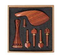 Générique Kit 4/4 Pièces Détachées Comprenant Mentonnière, Cordier, Chevilles et Pique, Facile à Installer, Design Classique Élégant pour Violon en Bois Bambou pour Violonistes