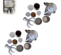 Générique Kit à café de camping extra rare, cafetière expresso portable, tasse expresso vintage nostalgique, cadeau nostalgique pour les amateurs de café en voyage (2 sets)