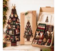 Générique Kit Arbre Noël Patchwork DIY Oversize Quilté Décoration Murale w | Boucle de Suspension, Porte ou Mur, Débutant, Kit Complet, Patchwork Superposé, Projet de Noël(#B102)
