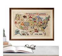 Générique Kit broderie carte | Broderie DIY carte USA 250e anniversaire,Ensemble complet de point de | Pour 4 juil., Memorial, Remembrance, Veterans, déco maison, amis & famille créatifs
