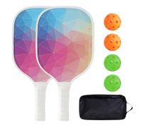 Générique Kit Complet de - 2 pagaies de peuplier Premium avec Sac de Couverture, 4 balles d'entraînement, Composite Durable | Idéal pour Le Coaching, Les Exercices de compétition, Le Plaisir