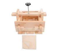 Générique Kit complet de moules à presser en Acier Inoxydable avec Presse en Bois et Étamine, Conçu pour Cuisine DIY de Pudding et Fromage Naturel