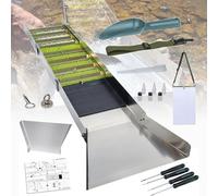 Générique Kit Complet D'orpaillage 17 Pièces avec Boîte À Écluse Pliable De 50", Équipement Minier Portable en Alliage D'aluminium pour Adultes, pour Rivière, Ruisseau, Prospection Et Dragage.