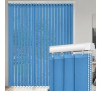 Générique Kit Complet Store à Lamelles Verticales, Filtrage de La Lumière Stores Verticaux, Rideau Coulissant, Anti-UV Protection de la Vie Privée, pour Maison Bureau Bleu(80cmWx60cmH)