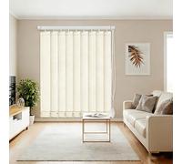 Générique Kit Complet Store Californien À Lamelles Verticales 97mm - Beige - Stores Verticaux Occultants, Rideaux en Tissu de Filtrage de La Lumière, pour Maison Bureau, Personnalisable(W130x160cm)