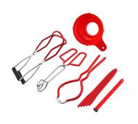 Générique Kit Confiture 6 Pièces Pince à Conserves Anti-Brûlure Entonnoir à Confiture Antidérapant Outil de Levage pour Bocaux Accessoires de Mise en Conserve Maison