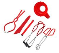 Générique Kit Confiture 6 Pièces Pince Anti-Brûlure Entonnoir à Conserves Antidérapant et Clé de Levage - Outil Pratique pour Mise en Conserve Maison et Préparation de Confitures
