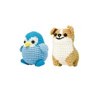 Générique Kit Crochet DéButant Complet, Kit Crochet Poussin Chiot Pingouin Amigurumi, avec Instructions, DIY Poupées Faites à la Main, Convient aux Adultes et Aux Enfants (BC)