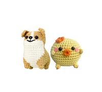 Générique Kit Crochet DéButant Complet, Kit Crochet Poussin Chiot Pingouin Amigurumi, avec Instructions, DIY Poupées Faites à la Main, Convient aux Adultes et Aux Enfants (AB)