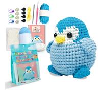 Générique Kit Crochet DéButant Complet, Kit Crochet Poussin Chiot Pingouin Amigurumi, avec Instructions, DIY Poupées Faites à la Main, Convient aux Adultes et Aux Enfants (C)