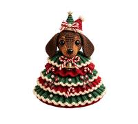 Générique Kit Crochet Sapin Noël Complet Débutant Laine Incluse | Un ouvrage dense qui imite les branches de sapin pour un rendu plein et en relief.