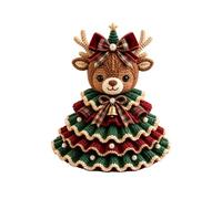 Générique Kit Crochet Sapin Noël Complet Débutant Laine Incluse | Un ouvrage dense qui imite les branches de sapin pour un rendu plein et en relief.