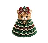 Générique Kit Crochet Sapin Noël Complet Débutant Laine Incluse | Un ouvrage dense qui imite les branches de sapin pour un rendu plein et en relief.