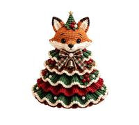 Générique Kit Crochet Sapin Noël Complet Débutant Laine Incluse | Un ouvrage dense qui imite les branches de sapin pour un rendu plein et en relief.