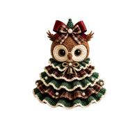 Générique Kit Crochet Sapin Noël Complet Débutant Laine Incluse | Un ouvrage dense qui imite les branches de sapin pour un rendu plein et en relief.