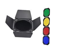 Générique Kit D’Accessoires pour Lampe Flash 18 CM Barrière Lumineuse 4 Feuilles Déflecteur de Lumière Nid D’Abeille et Filtres Colorés - Accessoire D’Éclairage Photo Professionnel