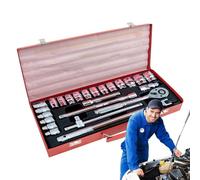 Générique Kit D Outils Pour Voiture,Kit D'outils Automobile 24 Pièces - Clé Portable Et Équipement De Réparation De Pneus Pour Moto Camion Vélo Bateau Véhicule Récréatif Construction Et Dépannage