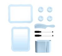 Générique Kit D'accessoires De Casier 10 Pièces, Décorations D'organisateur | Avec Marqueurs De Tableau Blanc Miroir, Tableau Blanc Miroir Magnétique, 8 Marqueurs De Couleur, Porte-stylo, 10 Pièces