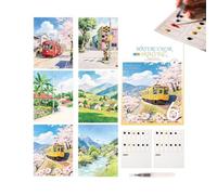 Générique Kit d'aquarelle 12 couleurs, carnet portable pratique