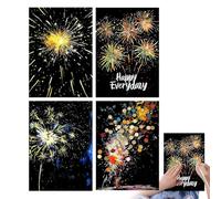 Générique Kit d'art Glow - Scratch Pad, Ensemble de Dessins créatif | Rainbow Sketch Paper Pack A4, Feuilles d'activité de Peinture Artisanale, diys coloriage de Papier pour pour Adultes f