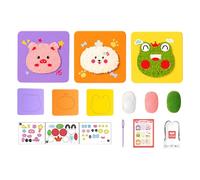 Générique Kit D'artisanat De D'animaux - Kit D'artisanat En Peluche D'animaux, De Dessin Animé À Coudre Avec Autocollants, Activité Amusante Faite À La Main Pour Les Débutants | Jouet D'apprentis