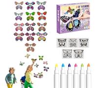Générique Kit d'artisanat Papillon Papillon Volant, Jouet Volant | Jouets Papillons en Caoutchouc - Cartes Volantes Magiques à remonter, pour Marque-Page coloré Carte de vœux