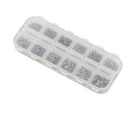 Générique Kit d'assortiment de 1200 Petites vis et écrous M1, M1.2, M1.4, M1.7, Micro-vis autotaraudeuses for Montres, Lunettes, Outils de réparation(1200Pcs Sliver)